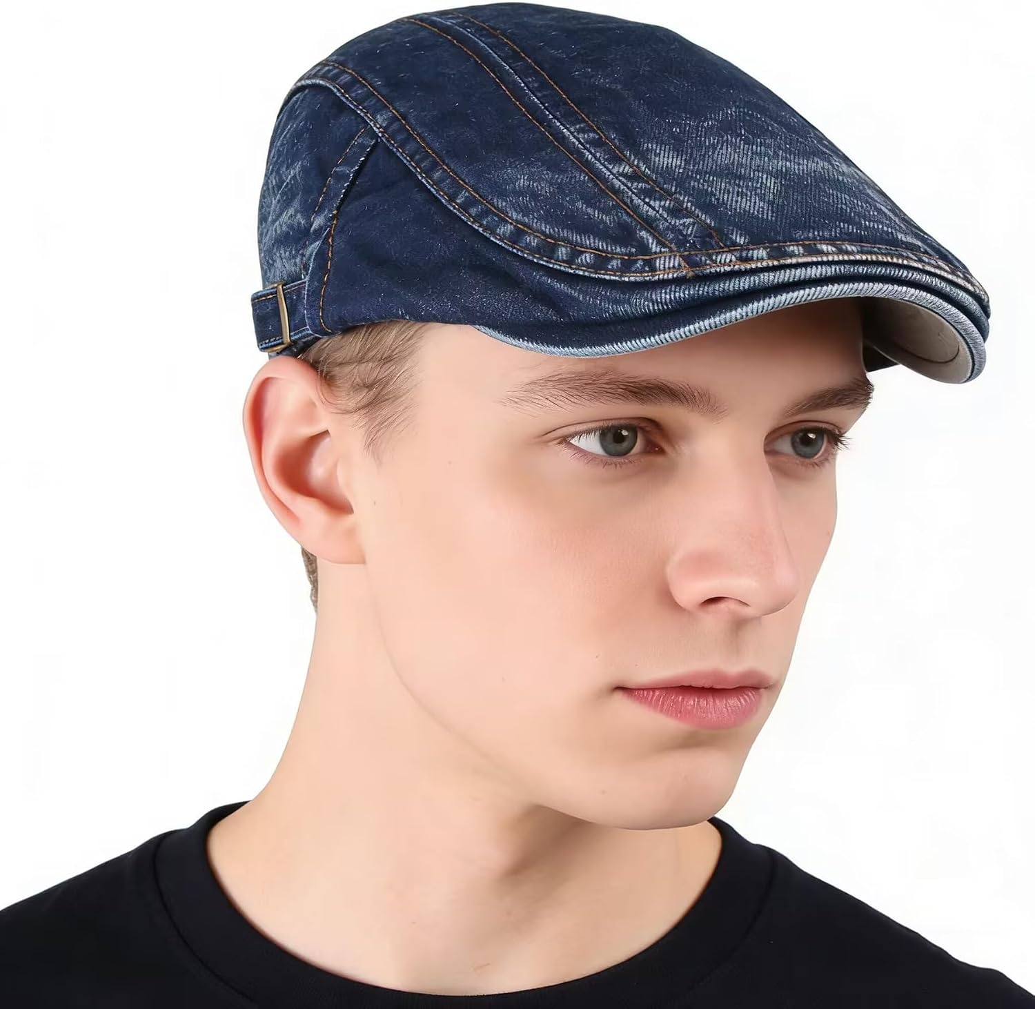 Thumbnail 6 de CHENNUO Schiebermütze Flatcap Denim