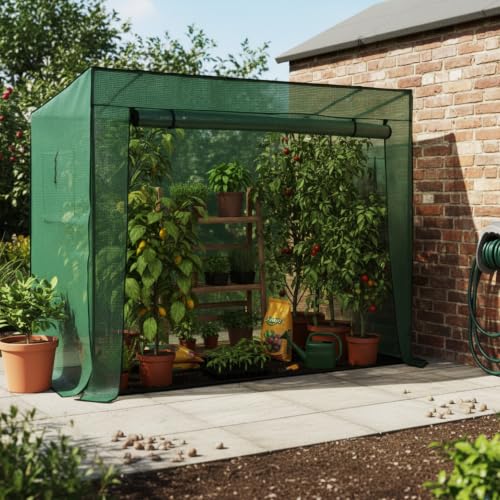 Thumbnail 6 de Baroni Home Serra da Giardino con Copertura in PVC Trasparente – Telaio in Acciaio Resistentes e Porta Avvolgibile