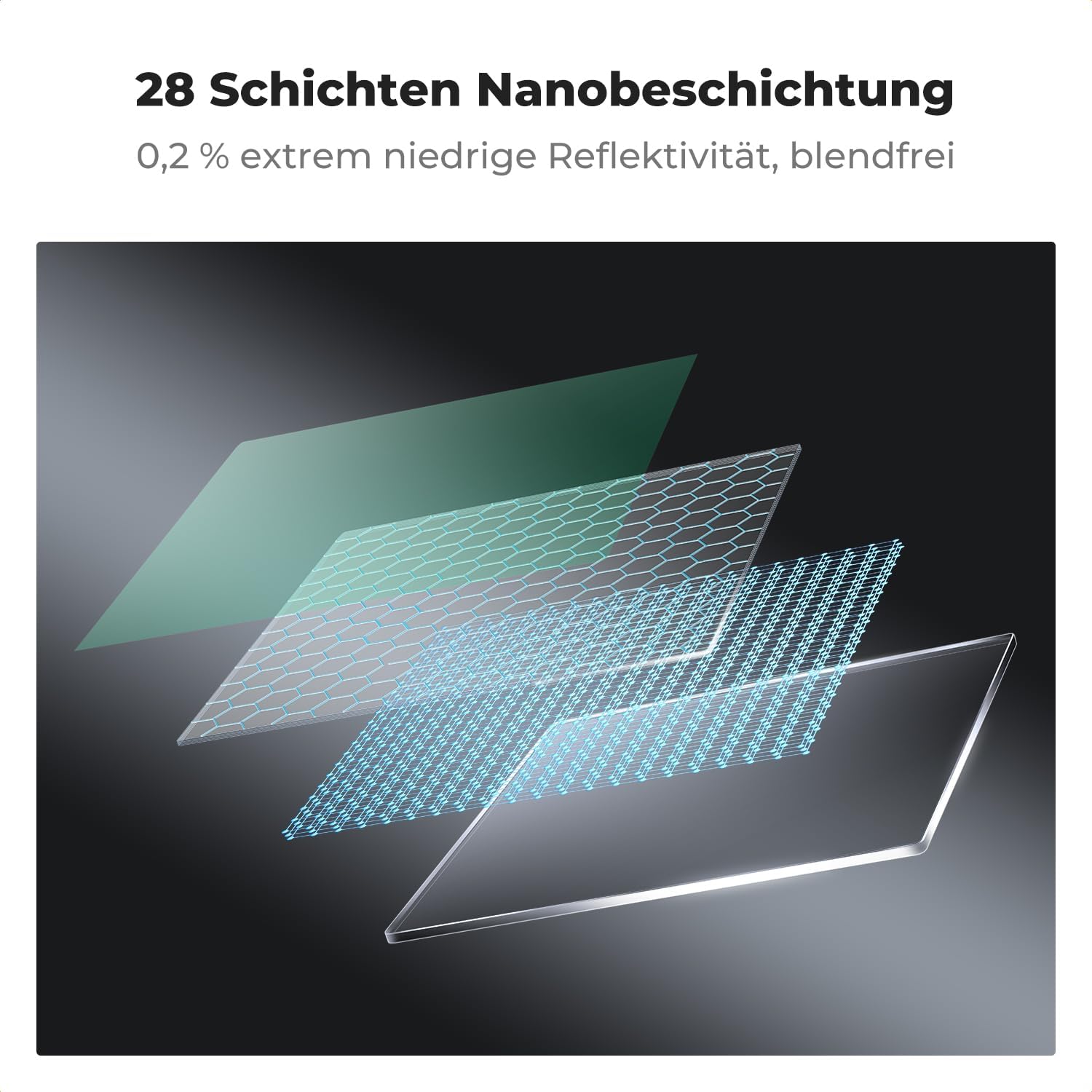 Thumbnail 4 de K&F CONCEPT Rechteckfilter ND1000 100x100 mm – 10 Blendenstufen, Nano-Xcel Serie