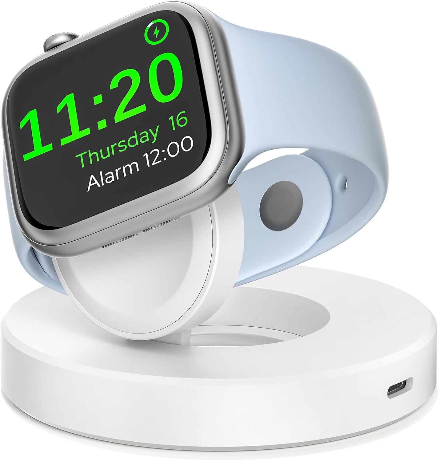 Detalle de Elebase 5W Foldable Apple Watch Charger with USB-C and Lightning Inputs