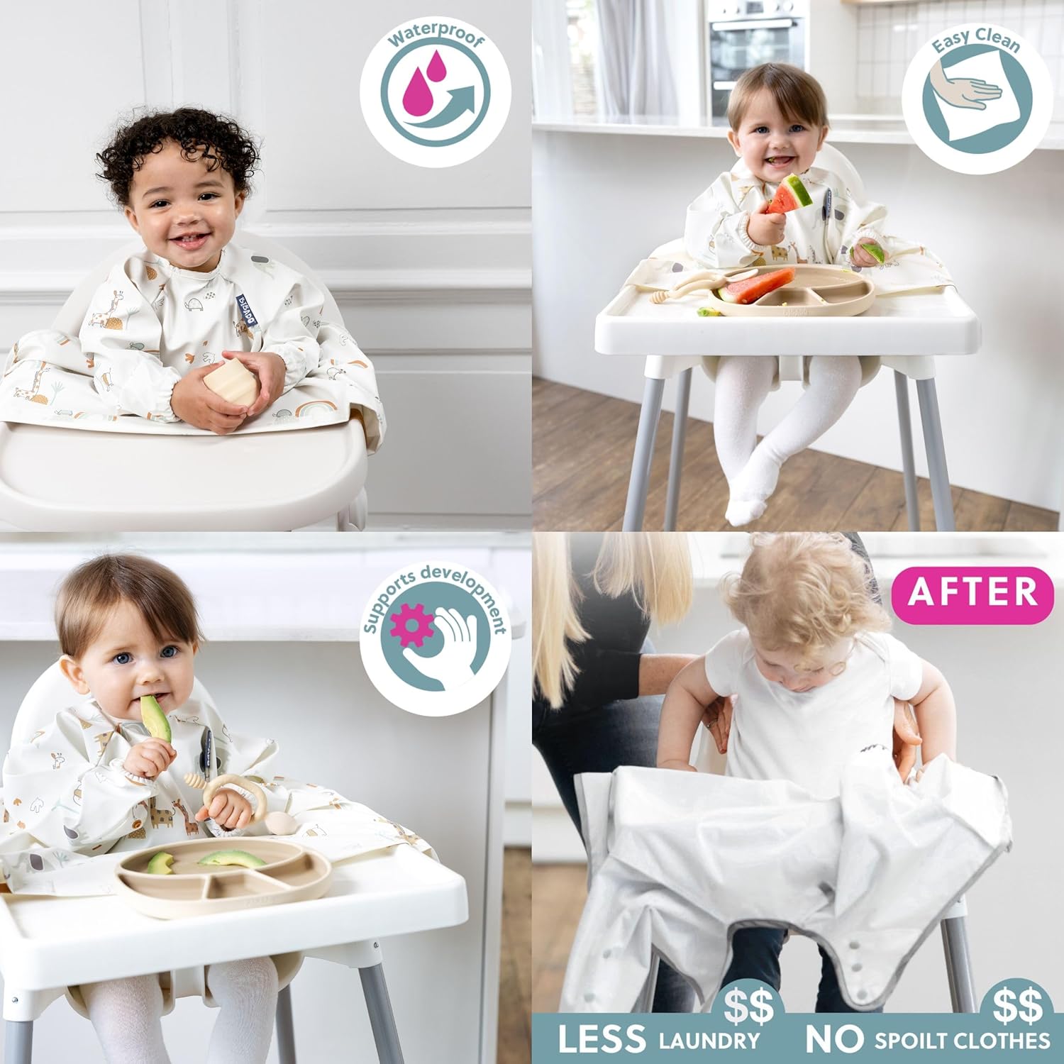 Thumbnail 5 de BIBaDO Long Sleeve Baby Bibs 6–36 months