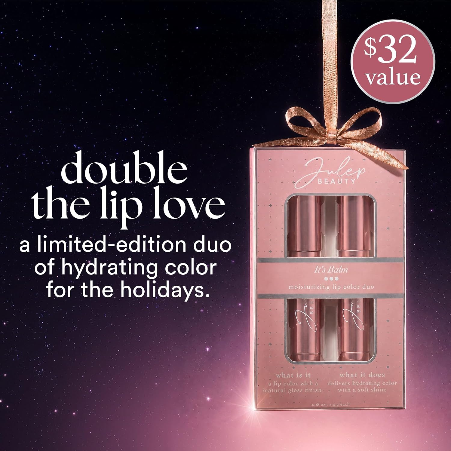 Detalle de Julep It's Balm Moisturizing Lip Crayon Set, Vintage Mauve & Brandy Wine