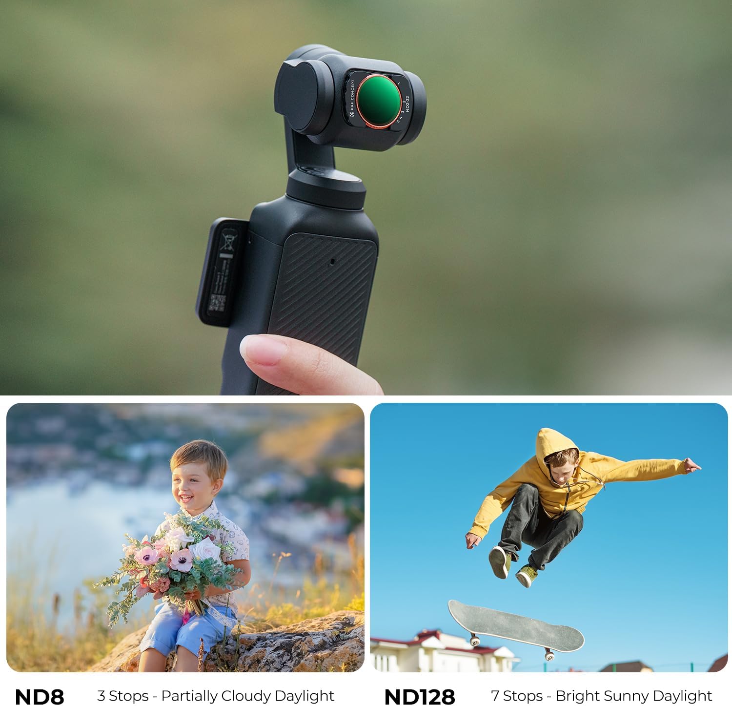Detalle 2 de K&F CONCEPT Variable ND2-32 + ND32-512 Filter Kit for DJI Osmo Pocket 3