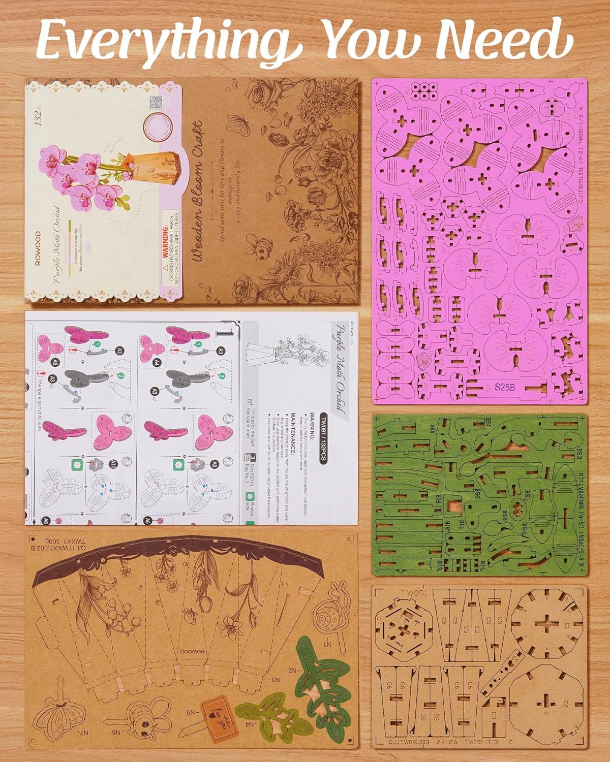 Thumbnail 6 de rowood Wooden Flower 3D puzzle