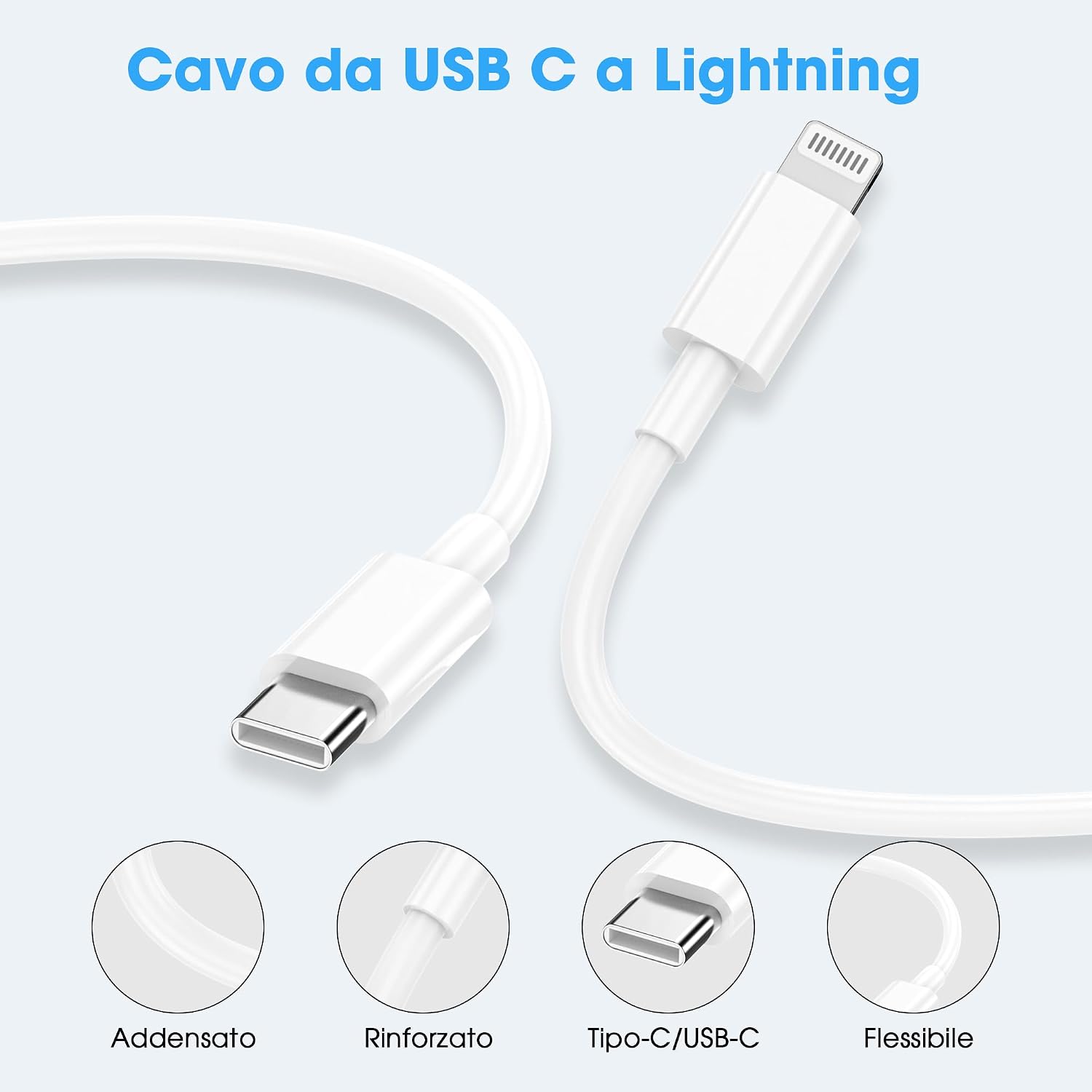 Thumbnail 1 de BSTOEM Cavo USB C Lightning 1m+2m