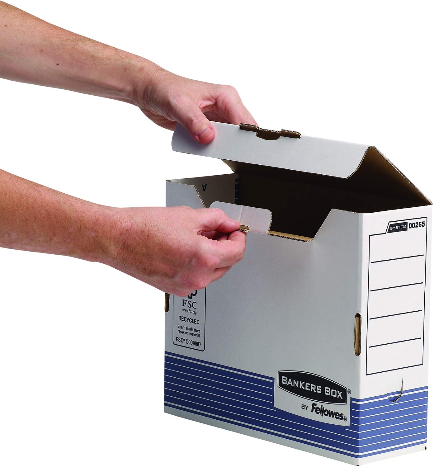 Detalle 2 de Bankers Box 1131102 Scatola Archivio A4+ System – 10 pezzi, dorso 200 mm, FSC