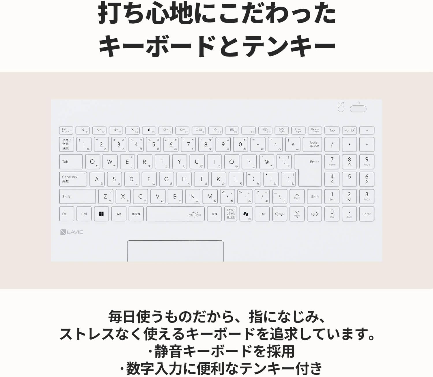 Detalle de LAVIE YZ-3U382H-N15W N15 15.6型ノートパソコン、U300・8GB・256GB SSD