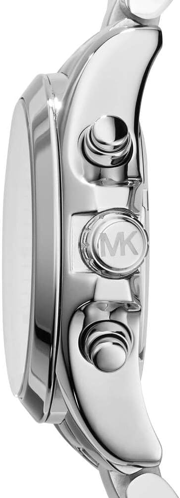 Detalle de Michael Kors Montre pour Femme Bradshaw 43 mm : chronographe à quartz, bracelet acier inox