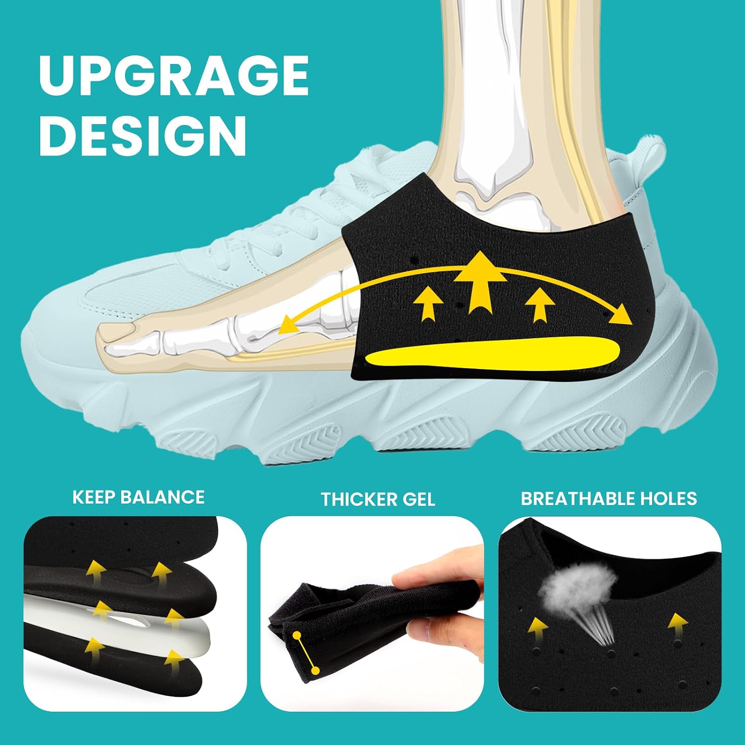 Thumbnail 3 de Promifun Plantar Fasciitis Heel Cup Protectors