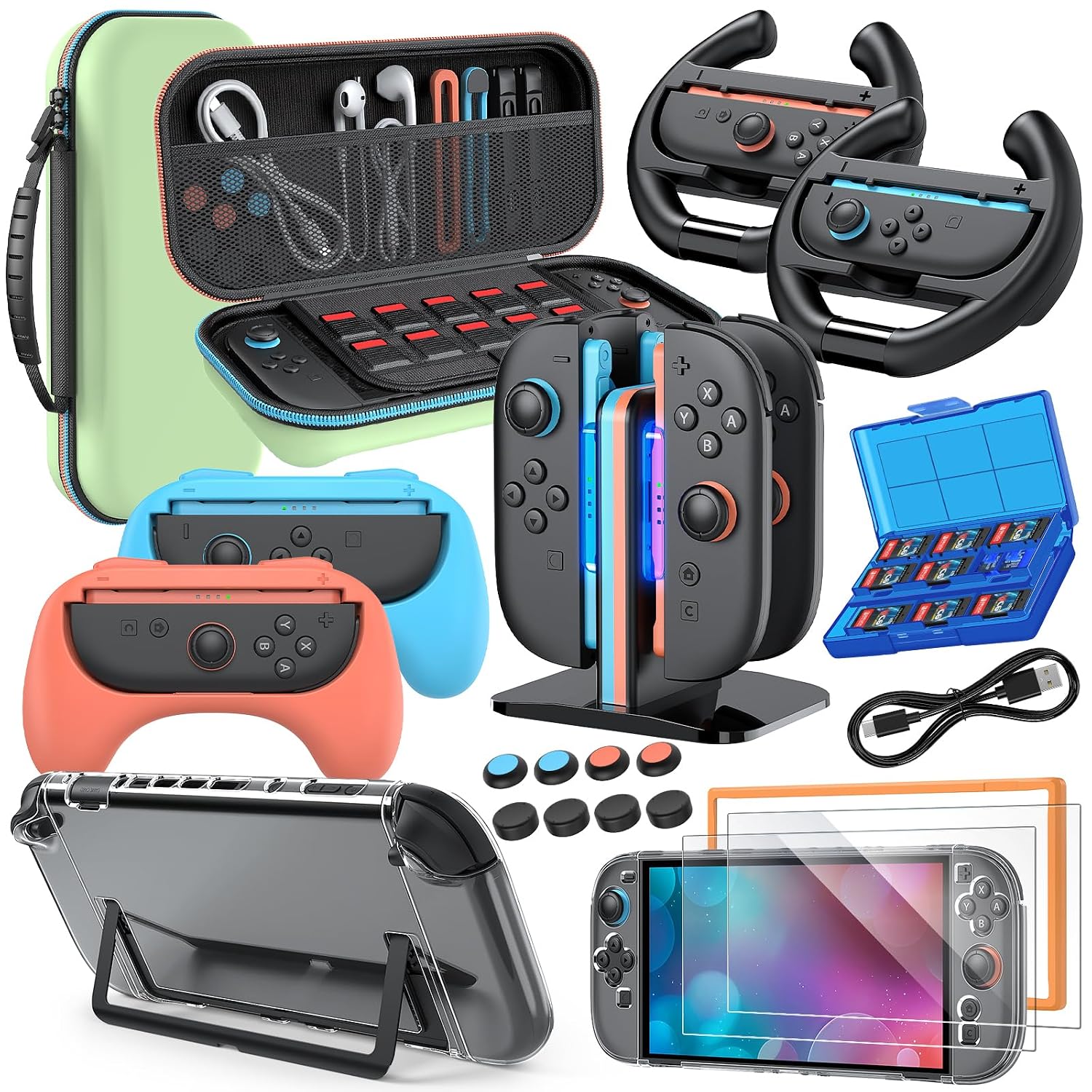 Detalle de MENEEA 20-IN-1 Bundle Case for Switch 2