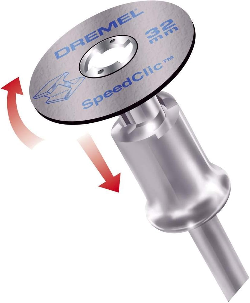 Detalle de Dremel 690 EZ SpeedClic Cutting Wheels Set (SC690) with 10 cutting discs and mandrel