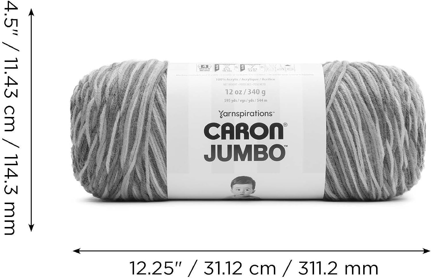 Thumbnail 3 de Caron Jumbo Ombre 29661919012P02 garenset, 2 bollen acrylgaren in zonsondergangkleuren