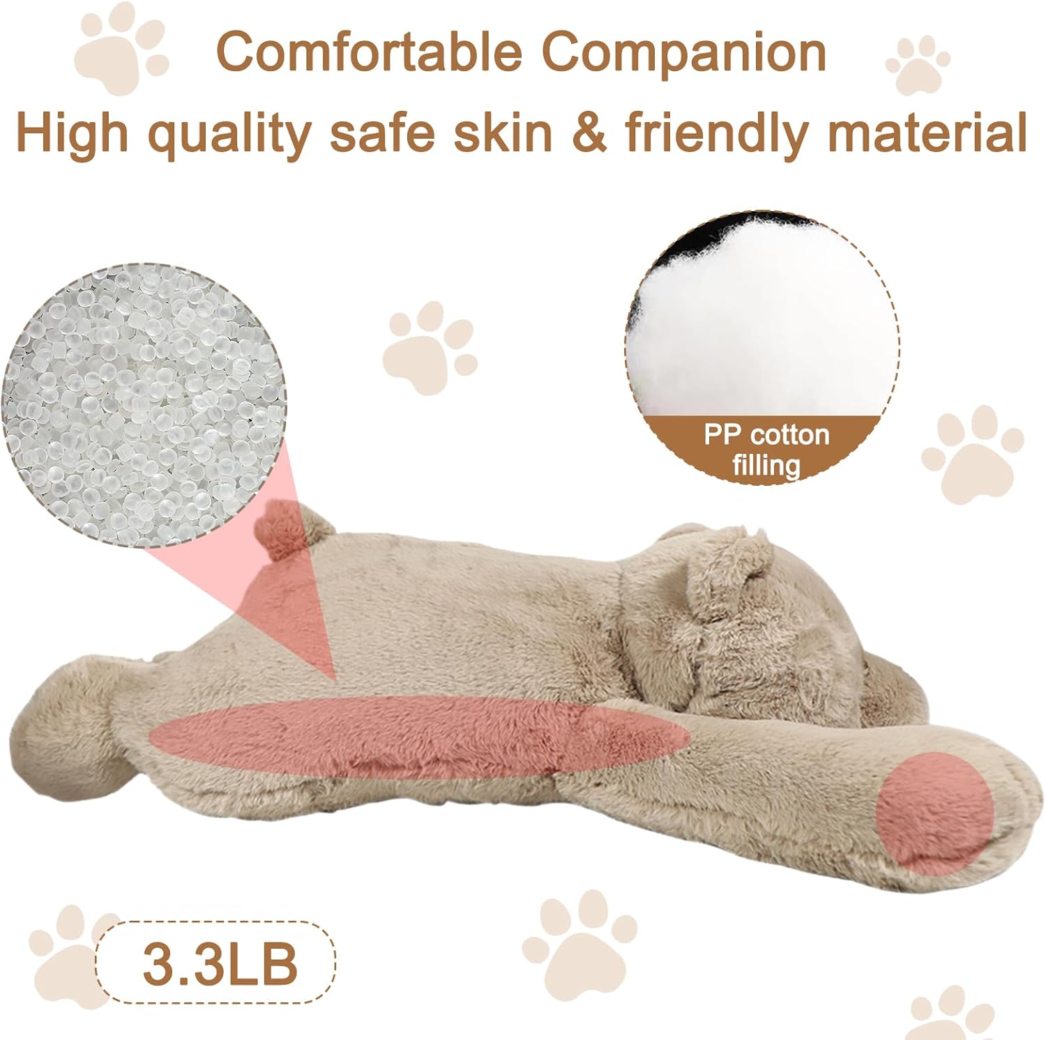 Thumbnail 2 de MeHoo 3.3LB Weighted Bear Plush (23.6 inch) – Weighted comfort hug plush for anxiety and bedtime