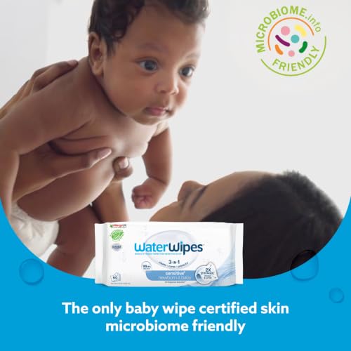 Detalle de WaterWipes Sensitive+ Newborn & Baby Wipes (99.9% Water, Unscented) – 6 Pack