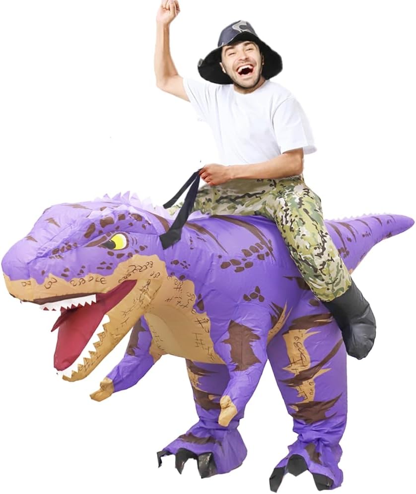 Thumbnail 3 de Rafalacy Inflatable T-Rex Ride-On Costume for Adults (Halloween)