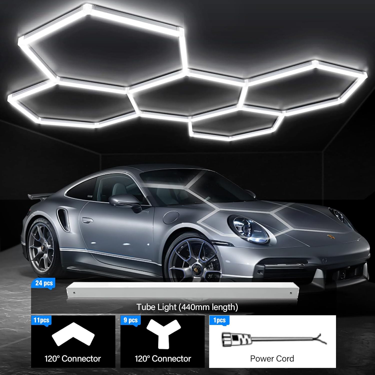 Thumbnail 6 de DIKHEE Luce da Garage Esagonale 192W