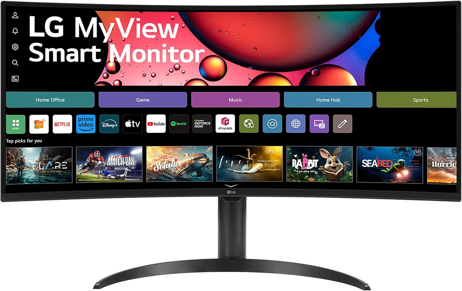 Detalle de LG 34SR65QC-B.AEU – 34 Zoll UlraWide Curved Monitor mit webOS 23