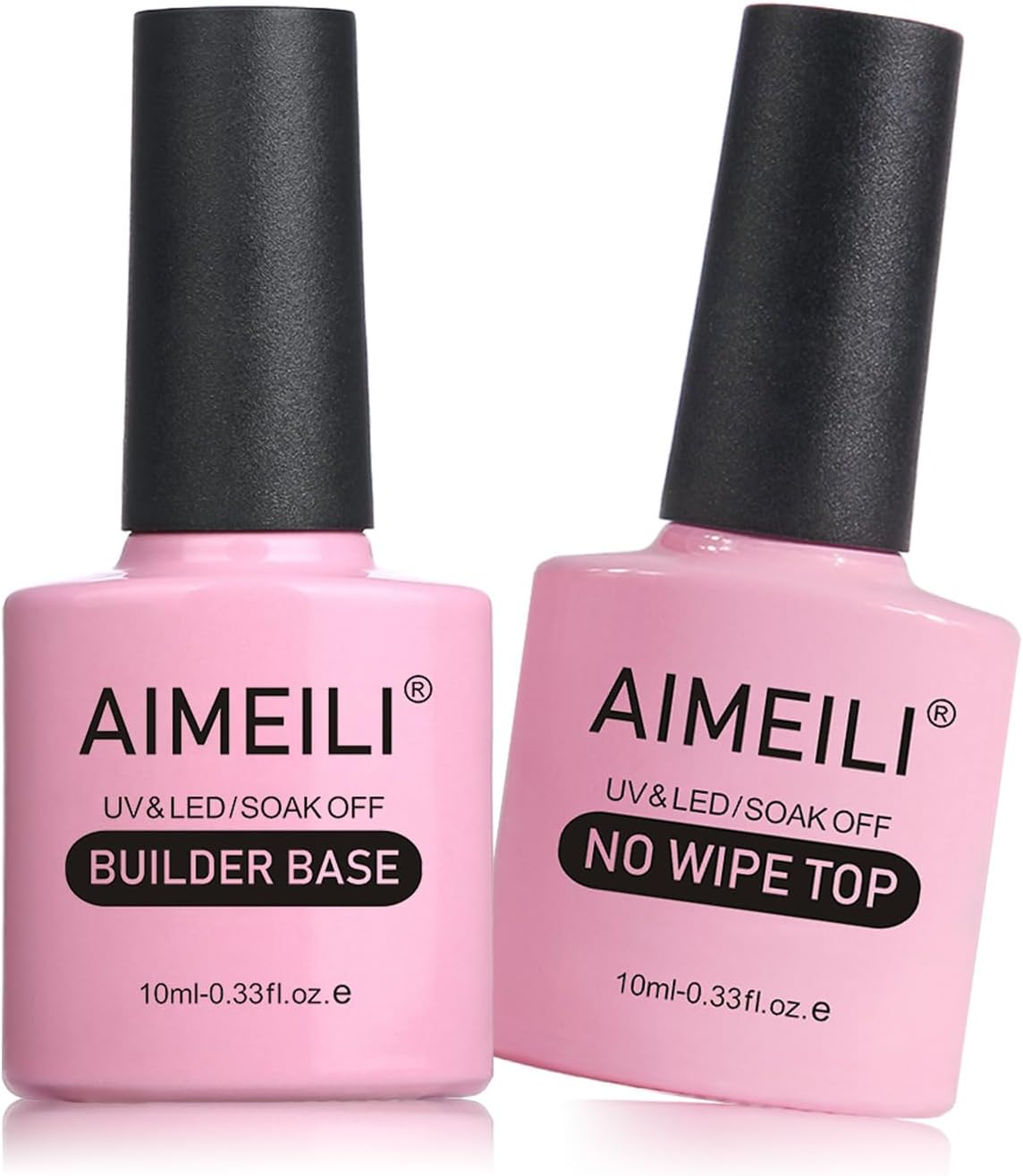 Detalle de AIMEILI 7 in 1 Clear Builder Base Gel: base gel 10 ml + no wipe top coat per unghie, UV/LED