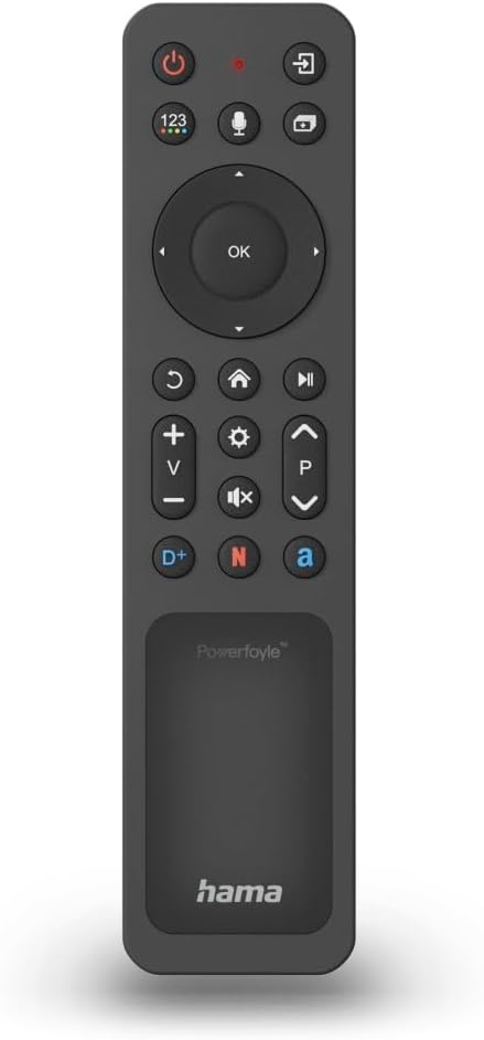 Detalle de Hama Bluetooth-Fernbedienung für Samsung Smart TV (Solar, Lernmodus, Streaming-Tasten, Multi View)