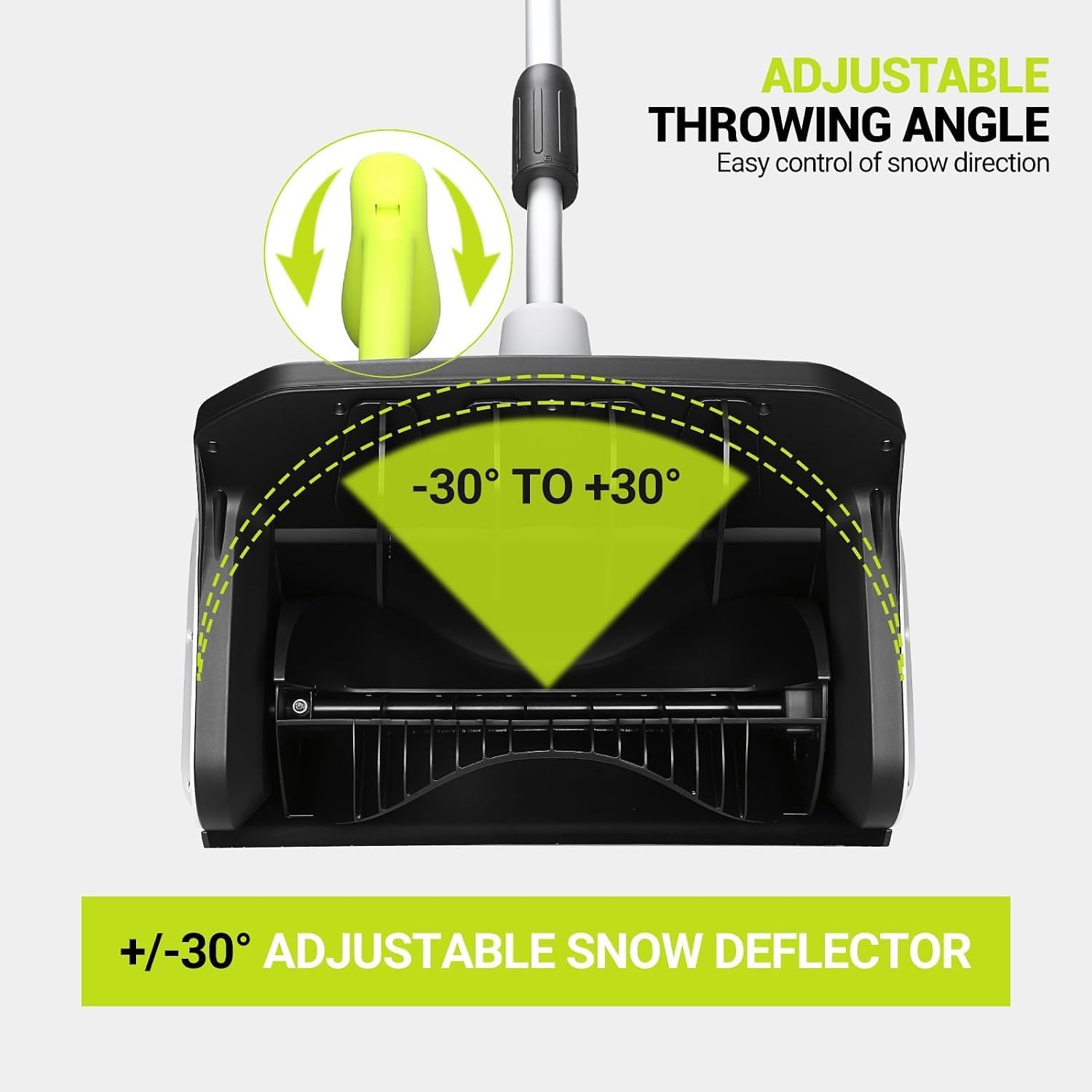Detalle de DEKOPRO DKPGSRA017B1 40V Cordless Snow Blower, 17-Inch, LED Light