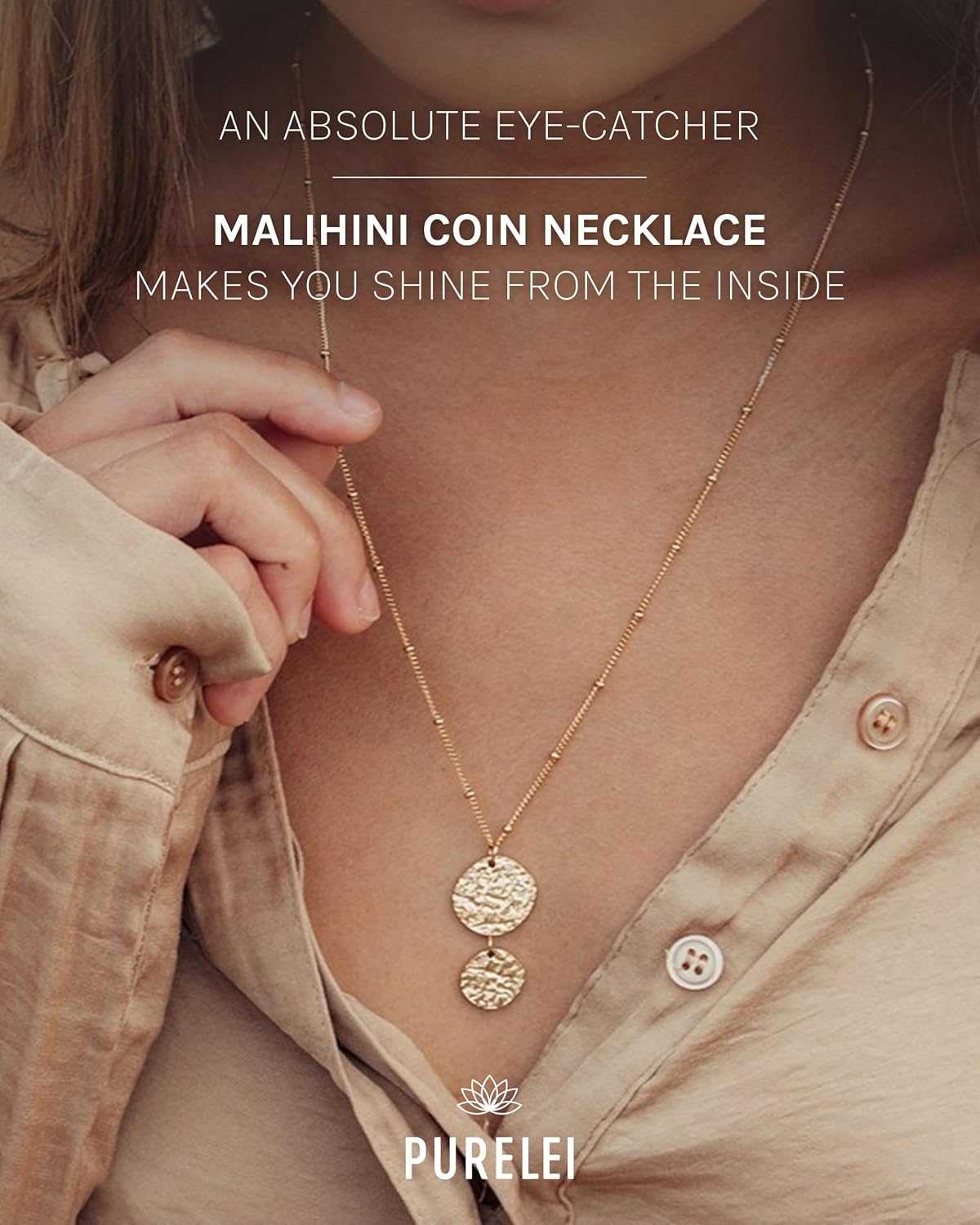 Thumbnail 1 de Purelei Malihini Coin Collana