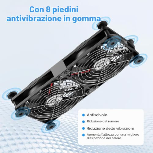 Detalle de ELUTENG ventola USB doppia da 140 mm