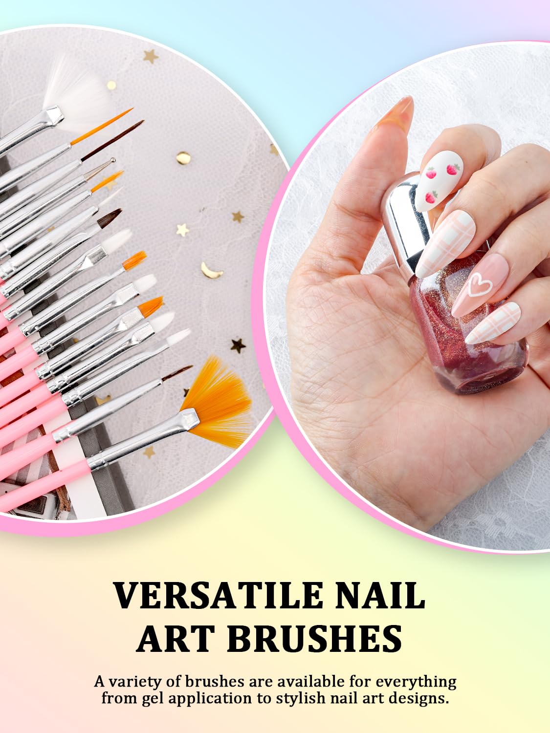 Detalle de YOOVR 28-In-1 Nail Art Tool Set with Magnetic Stands, Brushes and Dotting Tools