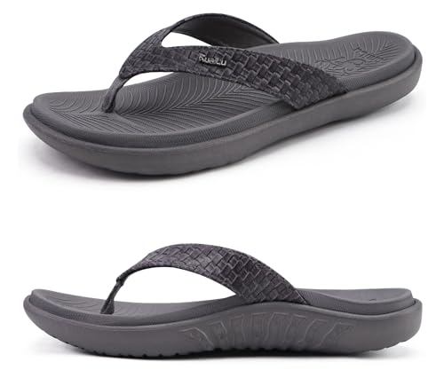 Detalle de KuaiLu Flip Flops for Women with Arch Support and Cushioned Insole