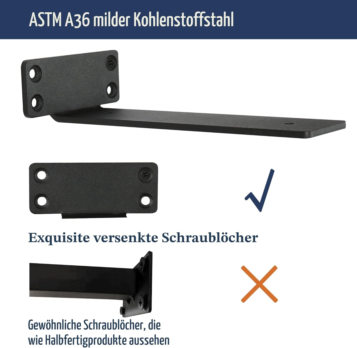 Detalle de Regalwinkel Metall 90° 15cm 6 Stück