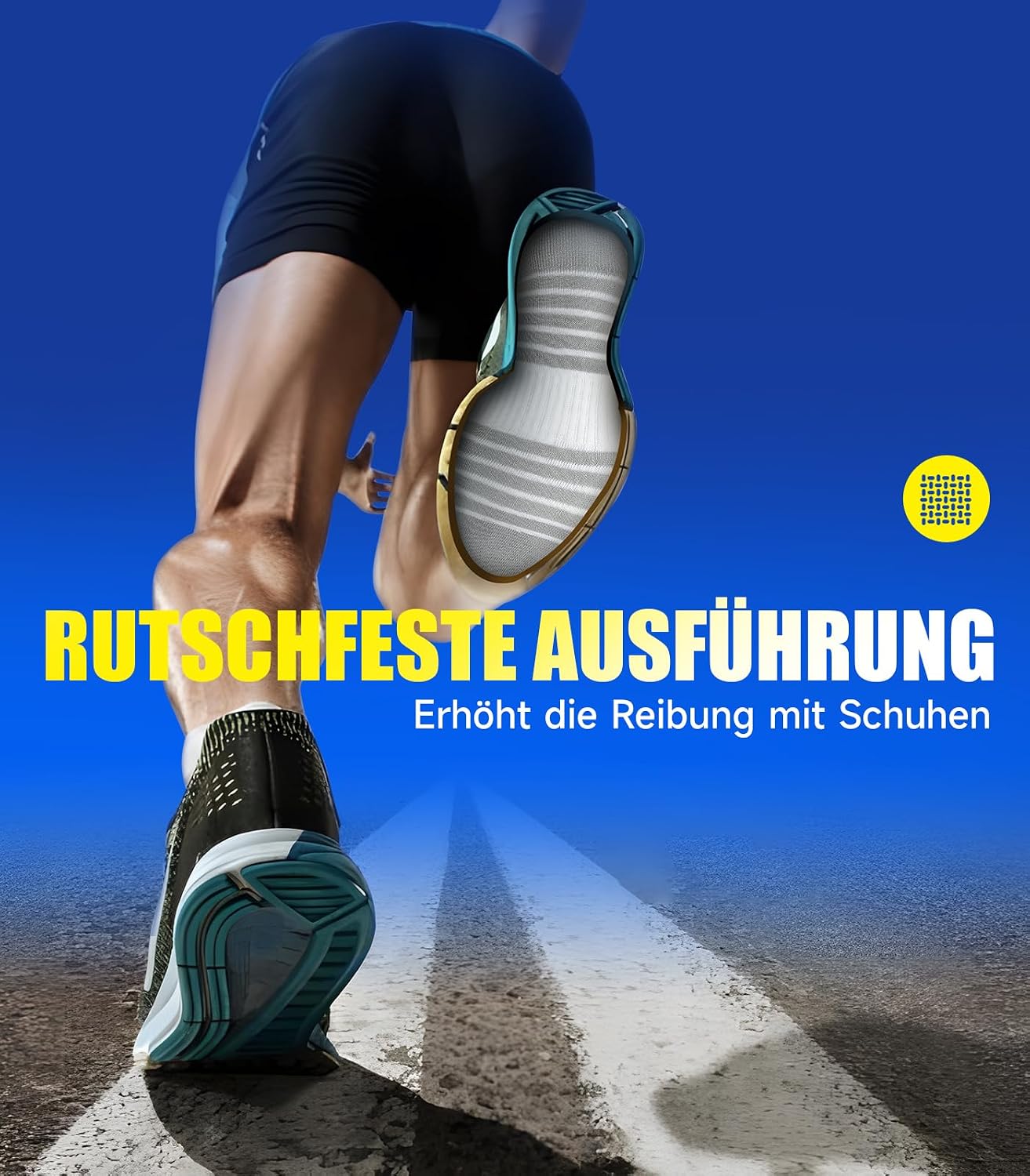 Thumbnail 4 de PULIOU Sneaker Socken Herren/Damen – Gepolsterte Laufsocken aus Baumwolle, atmungsaktiv, 6 Paar