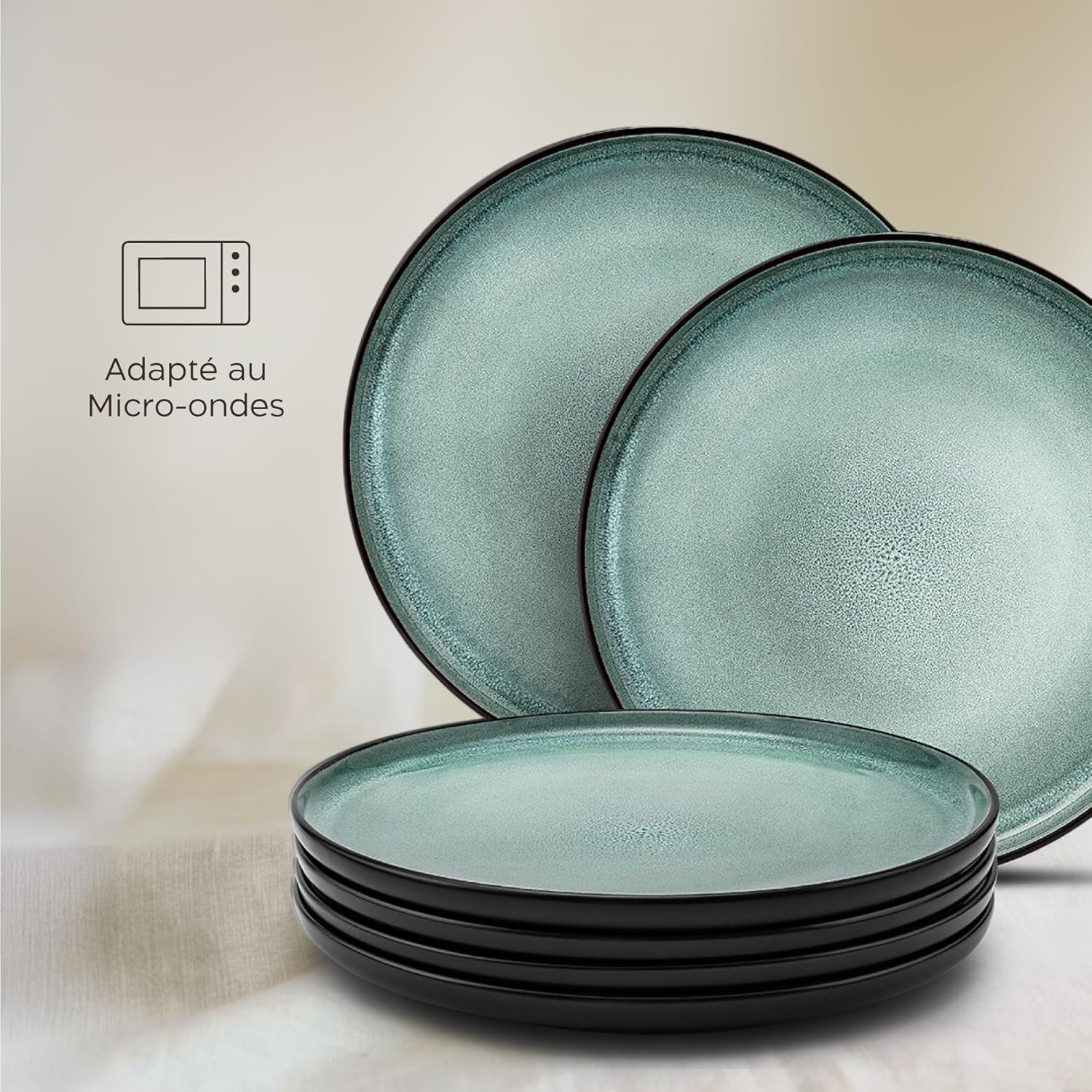 Thumbnail 5 de Twinzee 6 Assiette Dessert Sage ⚙