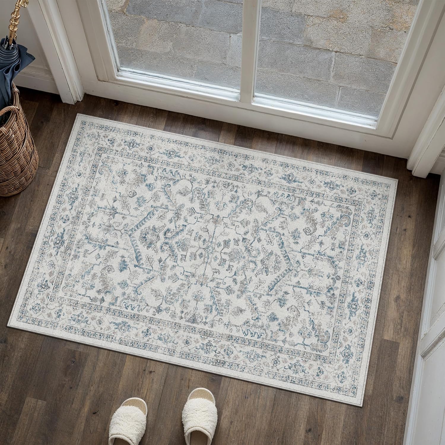 Thumbnail 2 de PureCozy Vintage Blauer Fussmatte 60x90cm