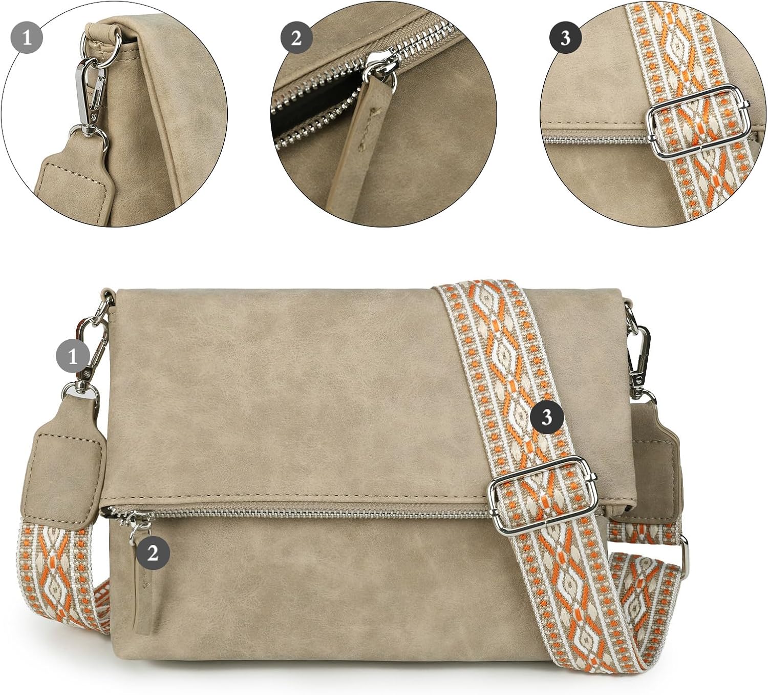Detalle de Gladdon borsa tracolla donna 24,5 cm