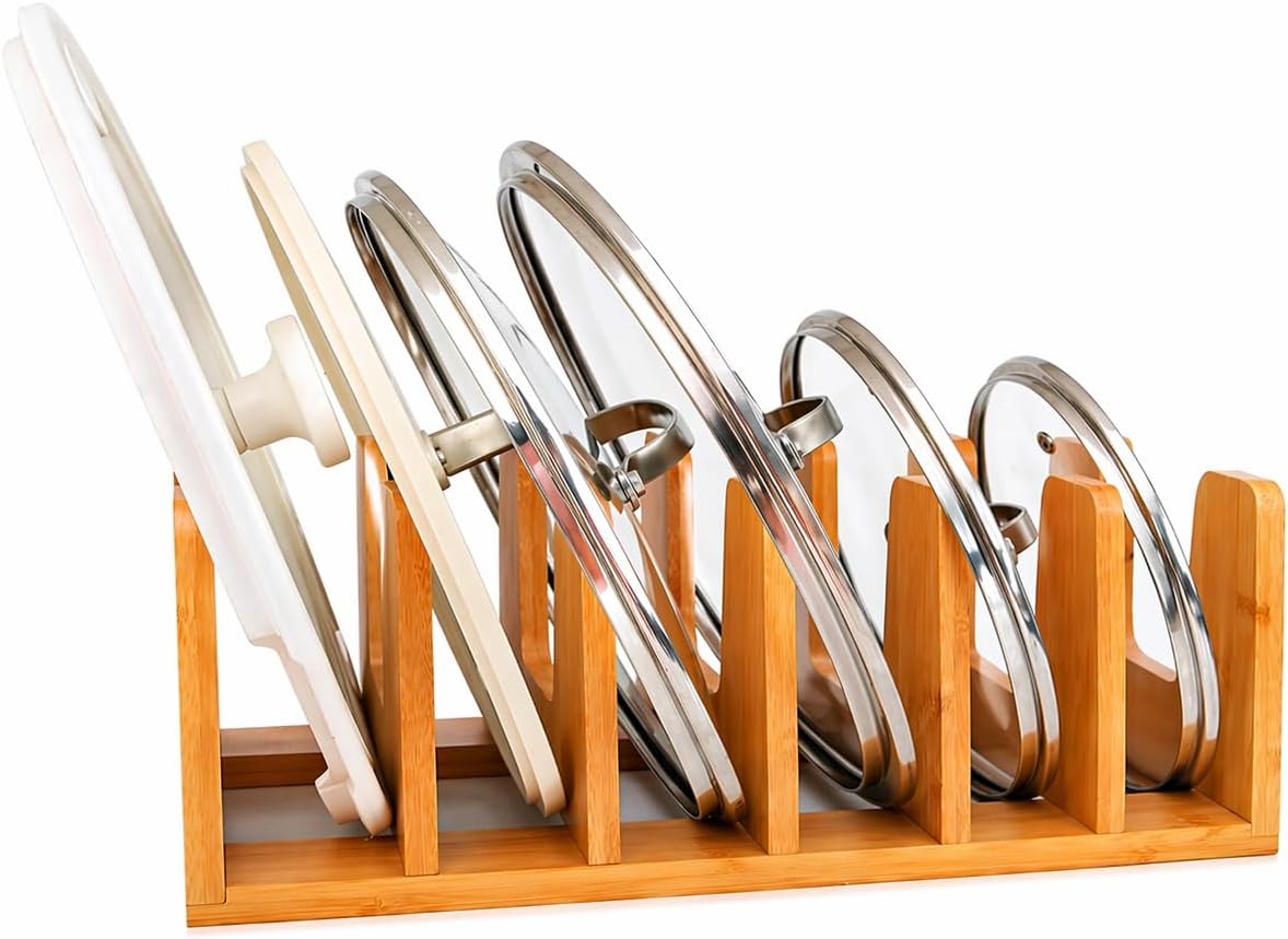 Detalle de PIPOREA Kitchen Cabinet Organizer in Bamboo