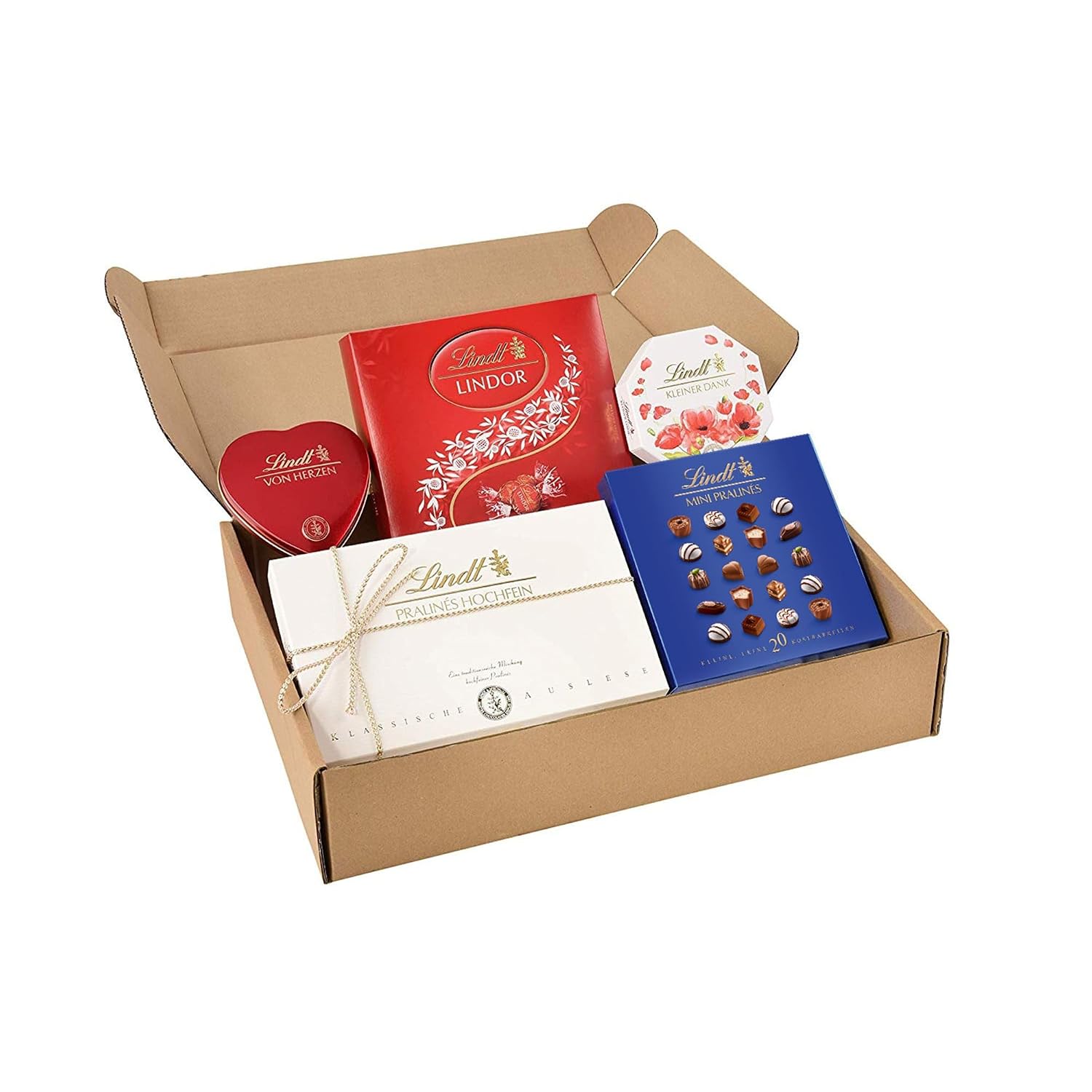 Detalle de Lindt Schokolade Pralinen Geschenke Set – 477 g, 5 Schachteln Pralinés in edlen Varianten
