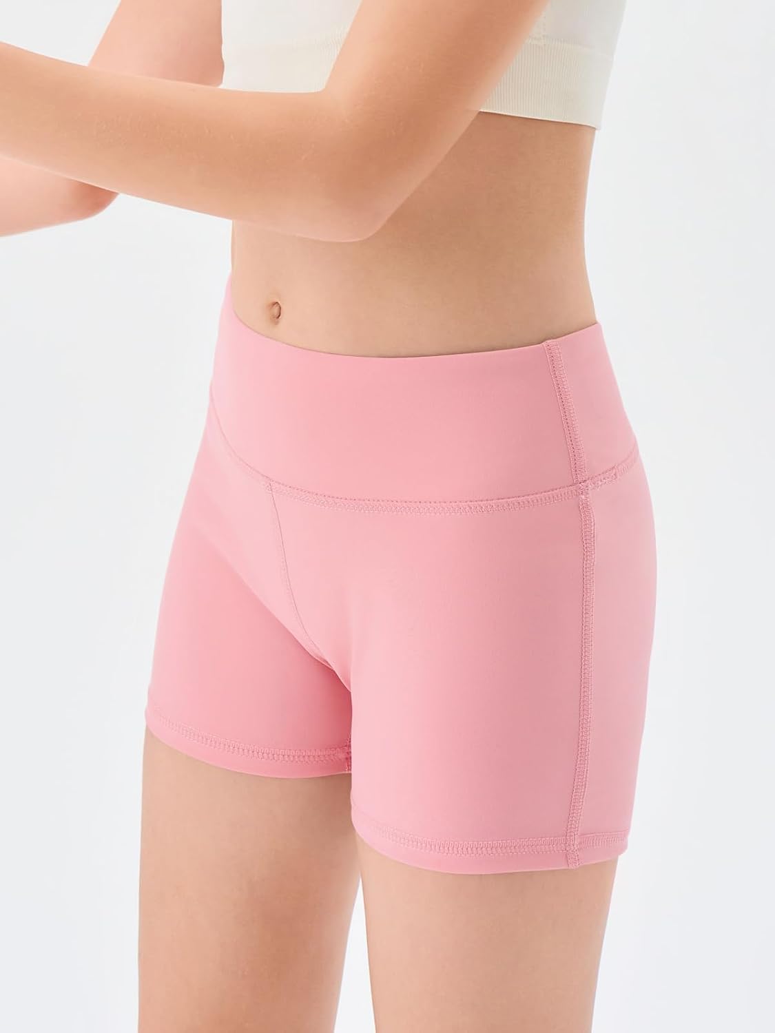 Thumbnail 1 de Haloumoning meisjesshorts: effen korte legging met hoge taille