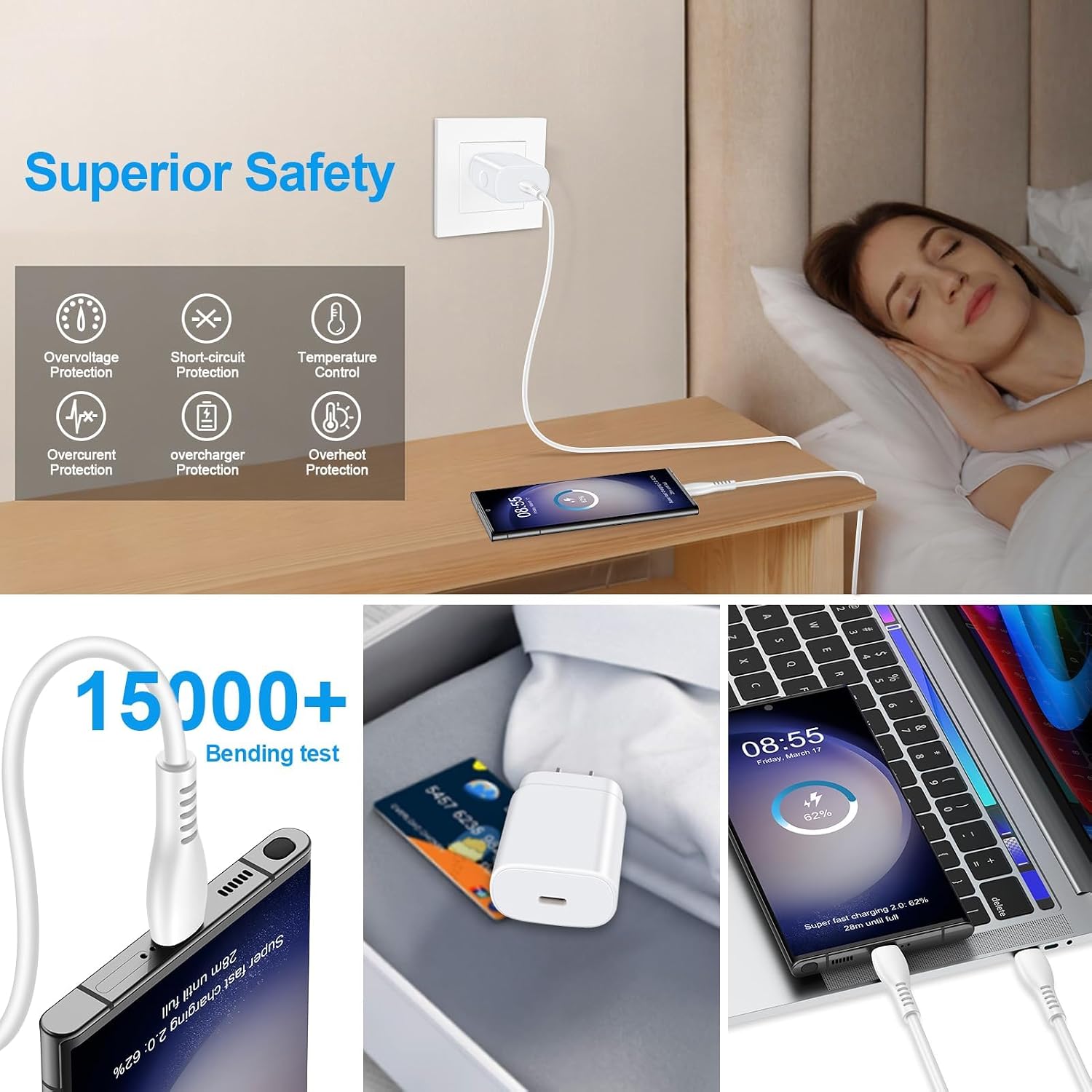 Thumbnail 6 de Samsung 25W Fast USB‑C Charger 6ft Cable
