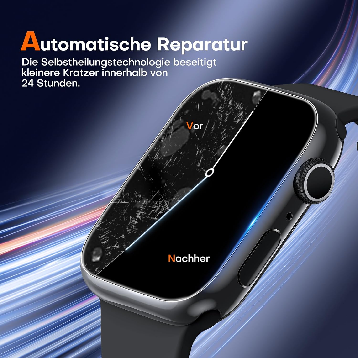 Detalle 1 de L K Apple Watch Schutzfolie 46 mm 8er Set