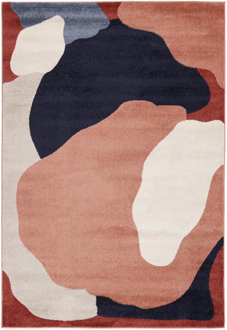 Detalle de RugVista Big Sur Rug, 140 x 200 cm, Terracotta/Navy, Medium Pile