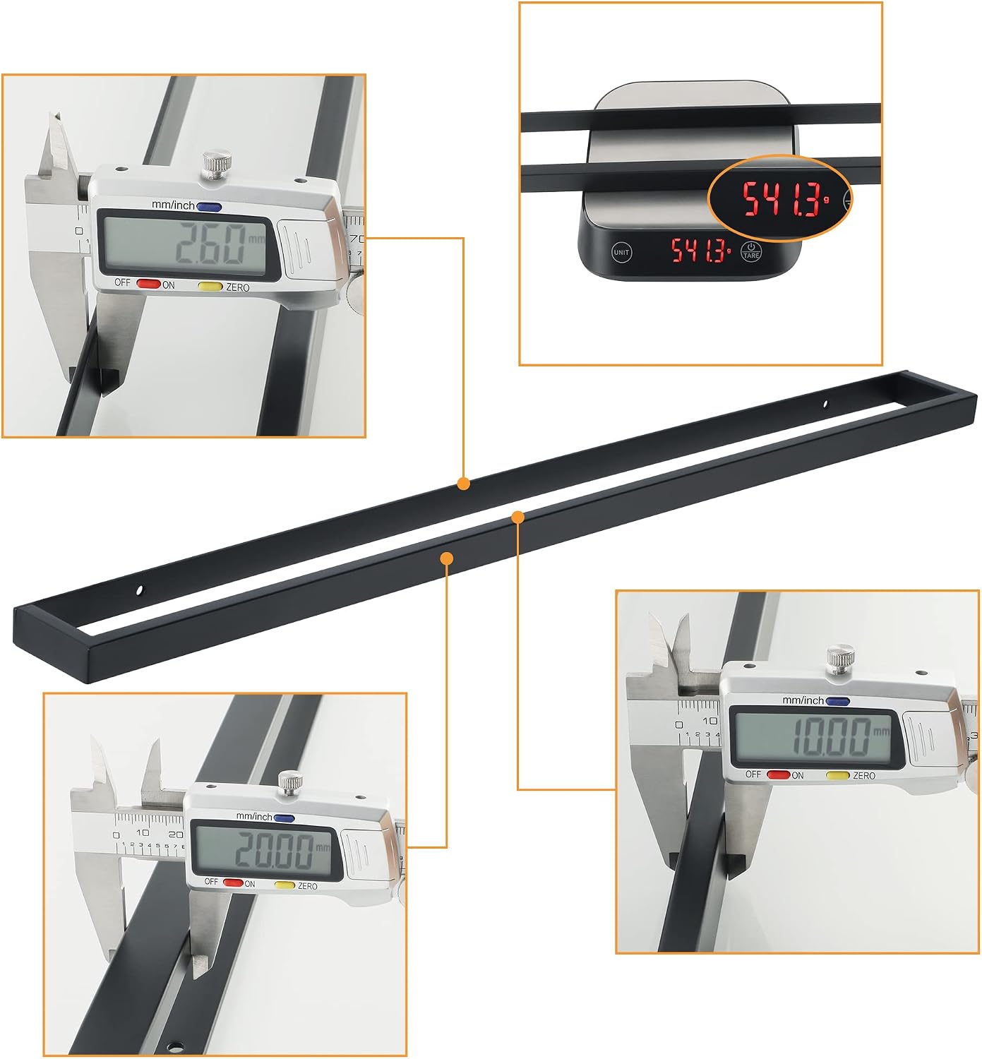 Thumbnail 6 de Sayayo Black Towel Rail Wall Mounted 70cm – SUS304 Stainless Steel, Matte Black
