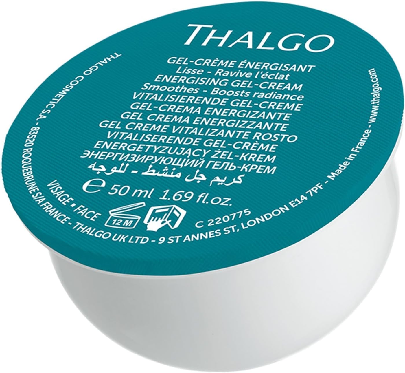 Detalle de Thalgo 3525801693666 Spirulina Boost 2.0 gelcrème, 50 ml navulverpakking