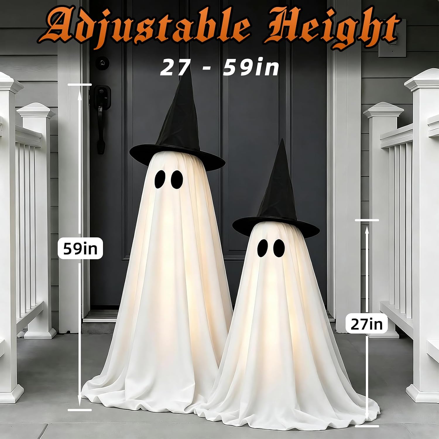 Thumbnail 1 de Light-Up Halloween Ghost Decorations, 5 ft