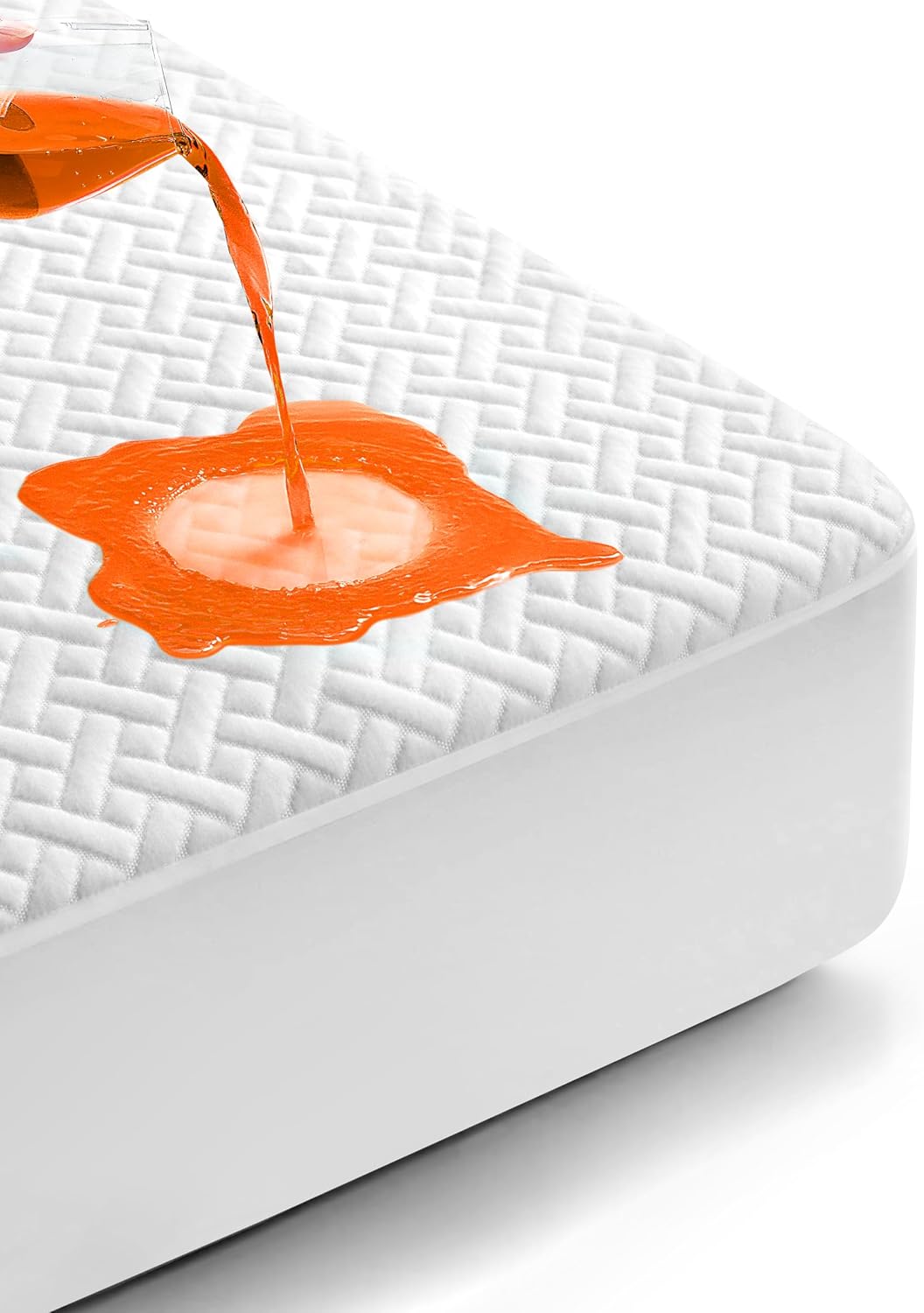 Detalle de Renvix MP0918 Waterproof King Mattress Protector, Bamboo Viscose, Deep Pockets