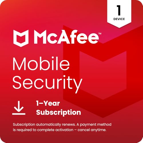 Detalle de McAfee Mobile Security | 12-Month Activation Code (Amazon UK) for Mobile, PC, Mac & iOS/Android