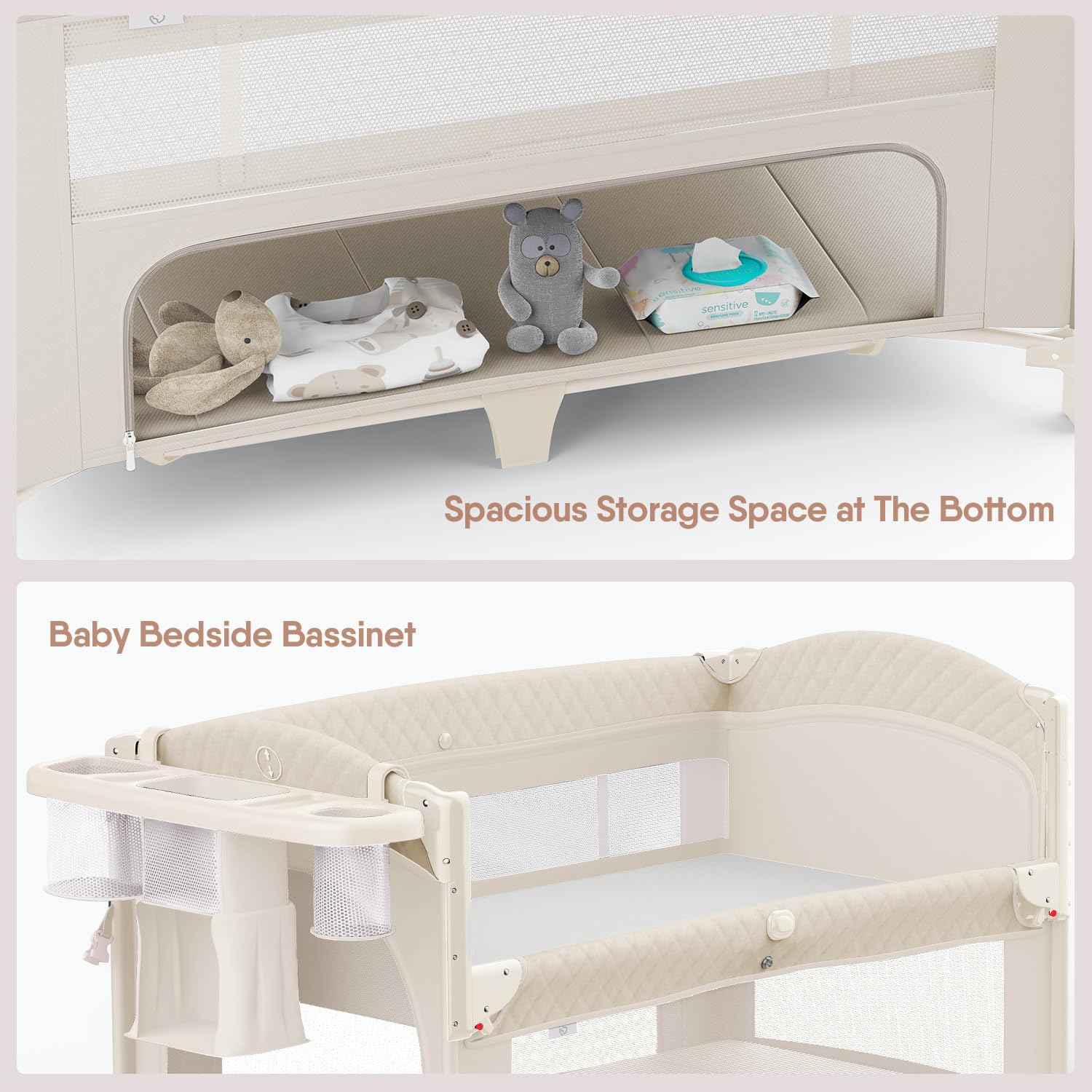 Thumbnail 4 de Obee Odee 4 in 1 Baby Bassinet, Pack and Play & Bedside Crib Sleeper