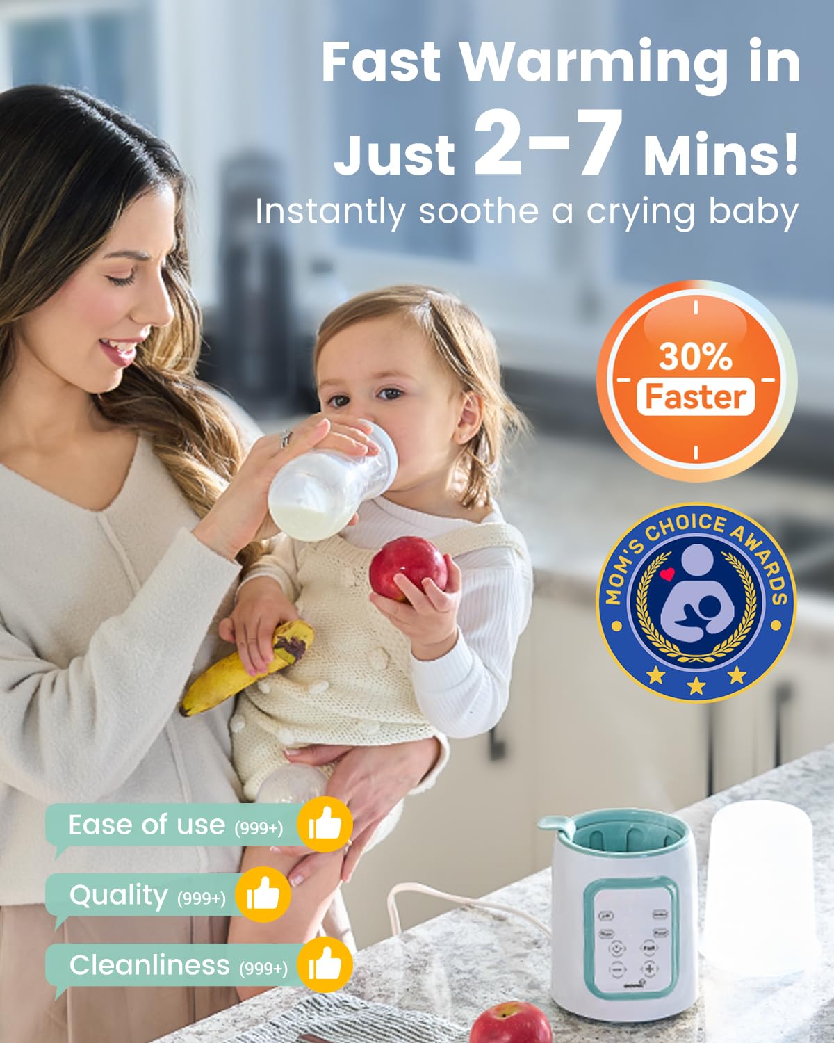 Detalle 2 de Grownsy Baby Bottle Warmer 8-in-1 with Timer