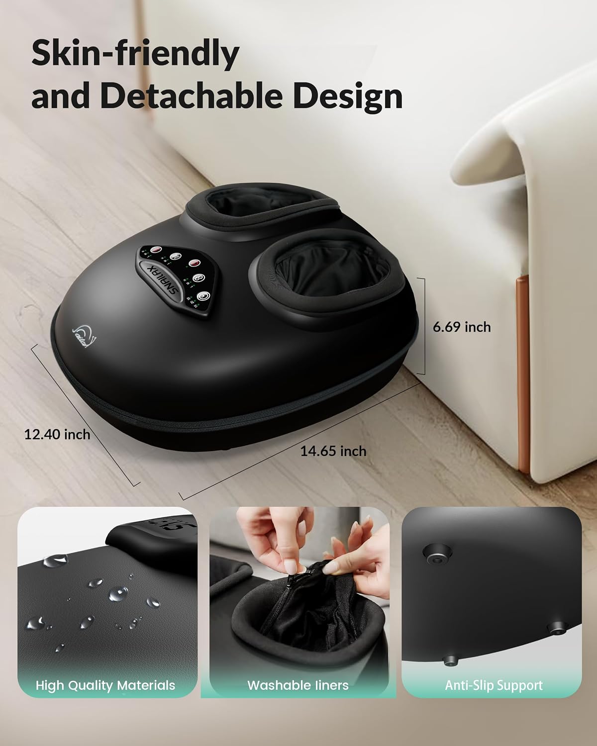 Thumbnail 6 de Snailax Shiatsu Foot Massager with Heat – Upgraded 2025 Deep Kneading Foot Massager