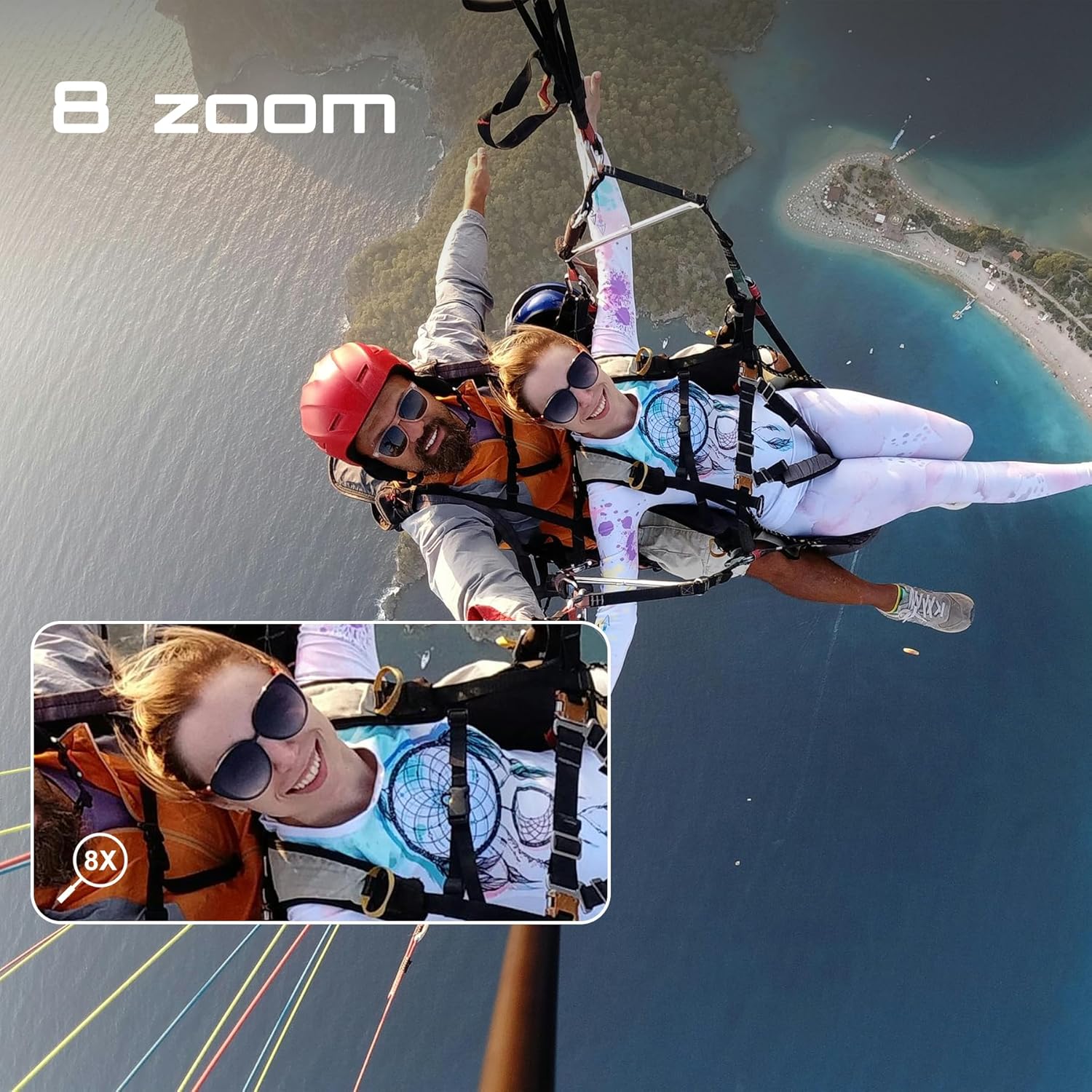 Thumbnail 3 de Apexcam M80pro Action Cam mit 64 GB Karte, 4K60FPS, WLAN, wasserdicht bis 40 m & Zubehör-Set