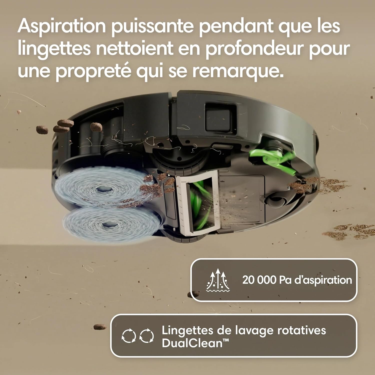 Detalle 2 de iRobot Roomba Plus 415 Combo Robot + AutoWash – Nettoyage et lavage des sols en un seul passage
