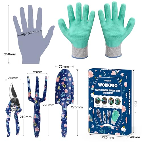Detalle 2 de WORKPRO Ensemble 4 pièces, outils inox, bleu